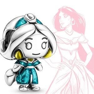 Aladdin Princess Jasmine Charm with Yellow Accents